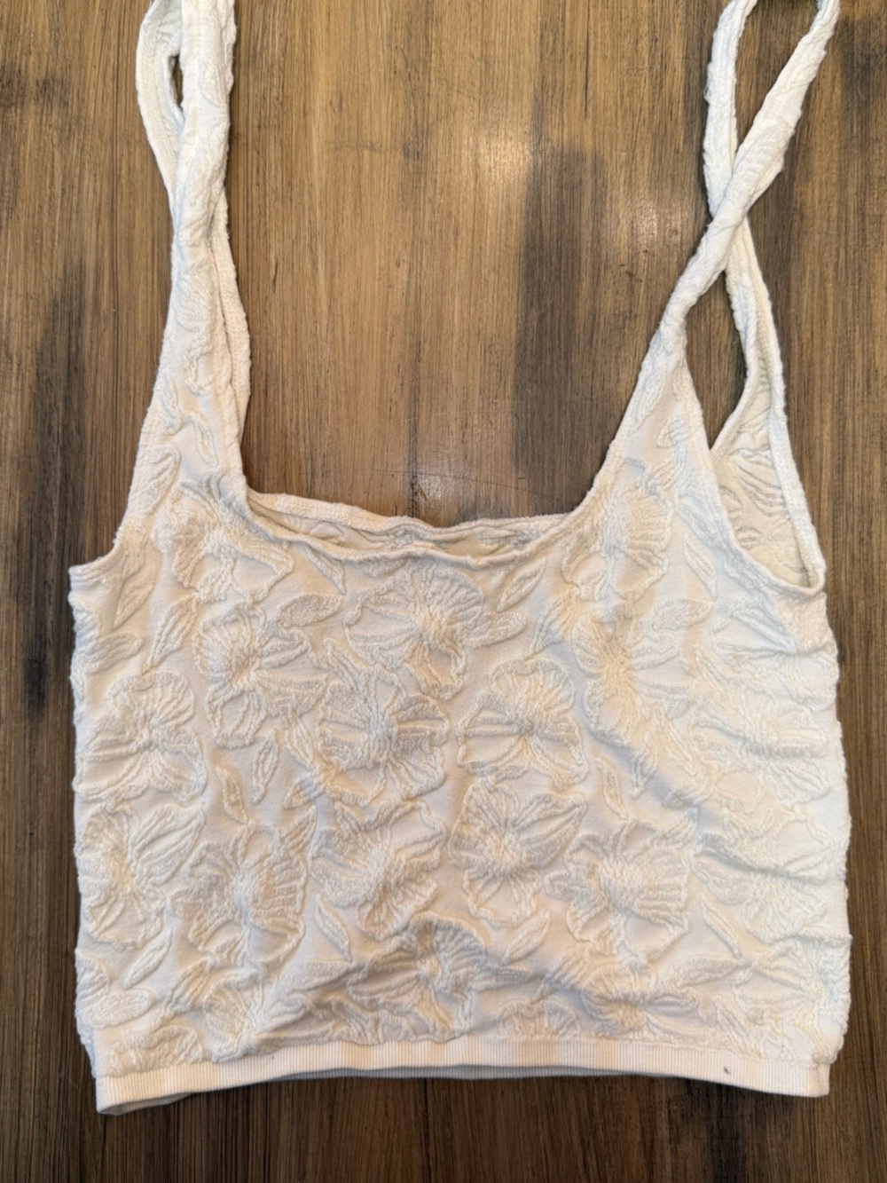 Floral Textured Anthropology Tank Top